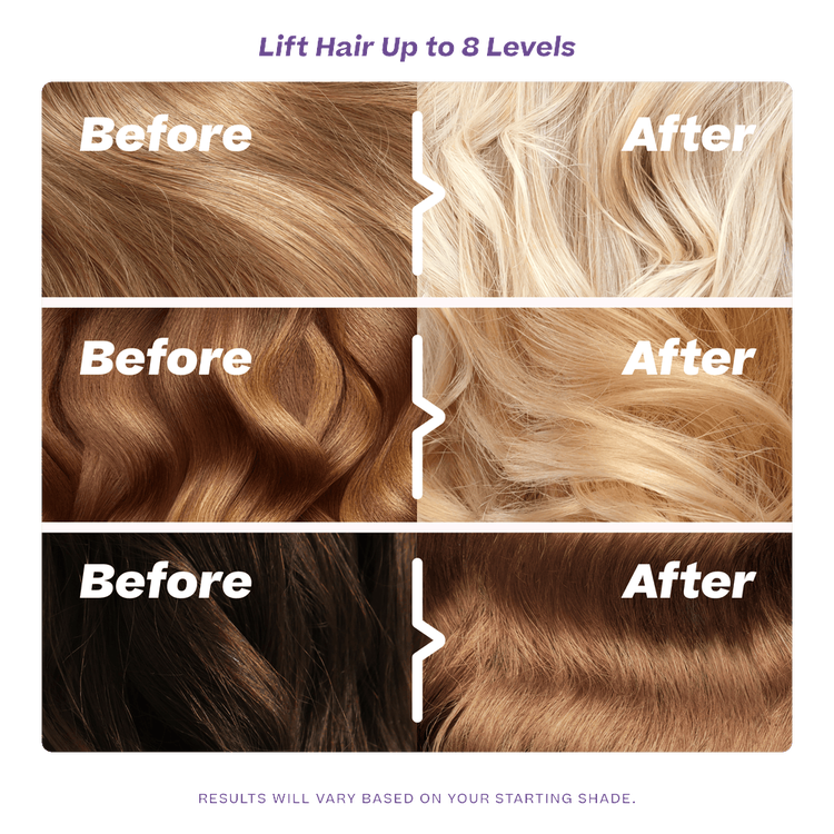 Totally Clean Bleach Premium Hair Lightening Kit Kit de decoloración ideal para rizos