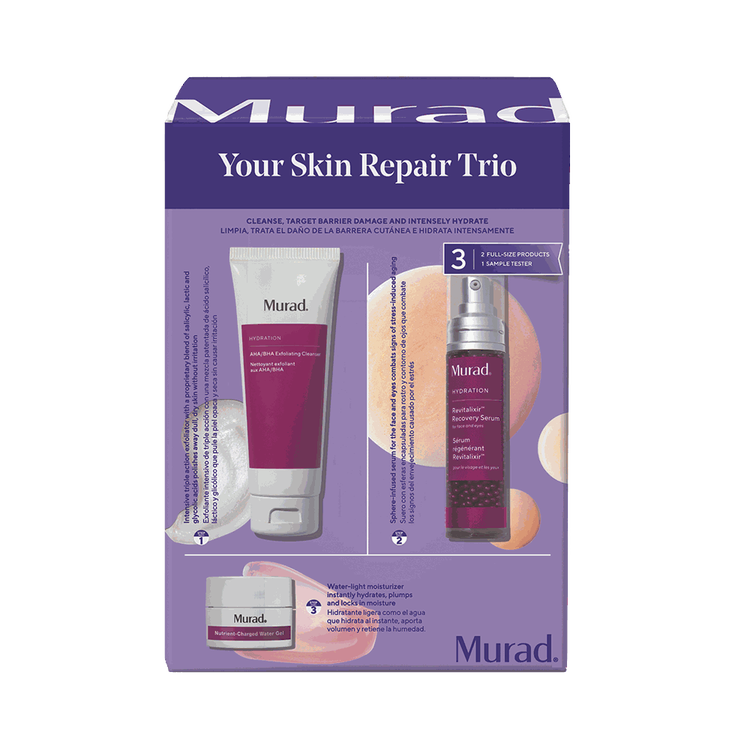 Your Skin Trio - Set de regalo, Exfoliante facial + suero regenerador + mini gel