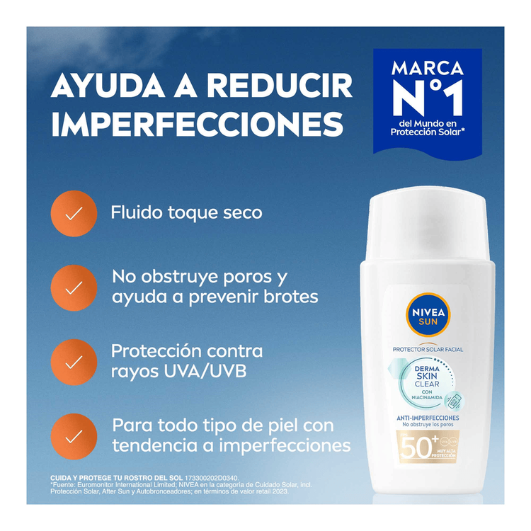 Derma Skin Protector Solar Facial luminosidad inmediata