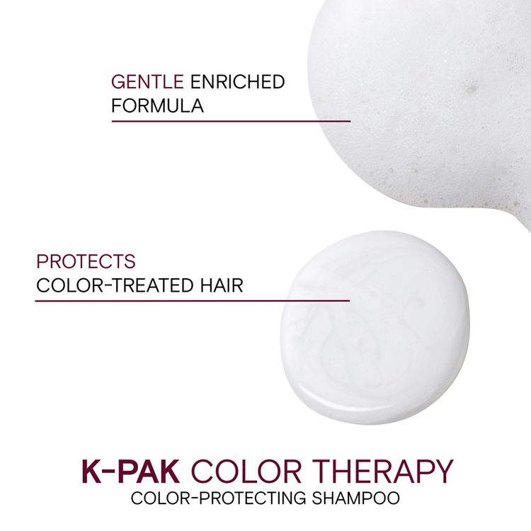 Travel Size K-PAK Color Therapy Shampoo limpia suavemente