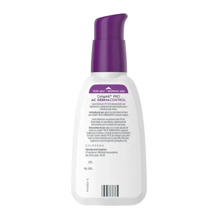 Pro Ac Dermacontrol Loción hidratante hidratación con tecnologías micropearl™ y oleosome™