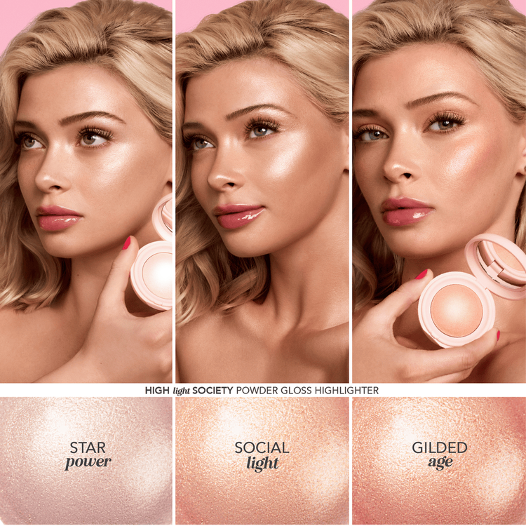 High Light Society - Iluminador en polvo, brillo intenso