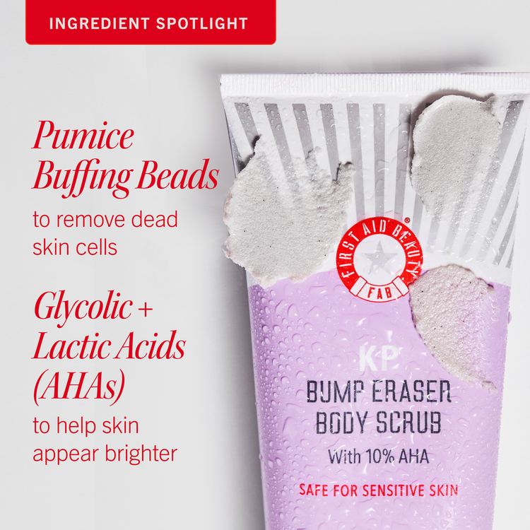 KP Bump Eraser - Exfoliante corporal con 10% de AHA, reduce la apariencia de los granitos