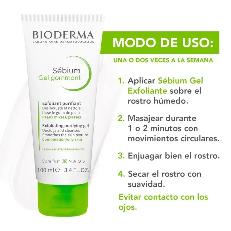 Sebium Gel exfoliante purifica pieles grasas o mixtas