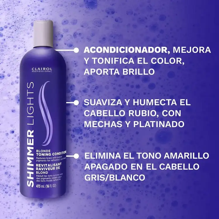 Shimmer Ligths - Acondicionador morado, para tonos rubios