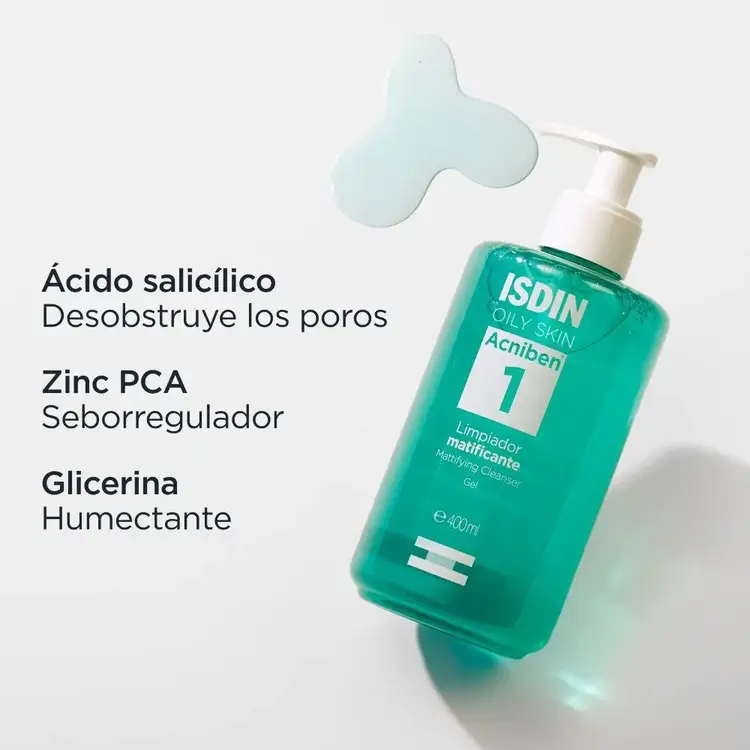 Acniben - Limpiador facial, para piel grasa o con tendencia acnéica