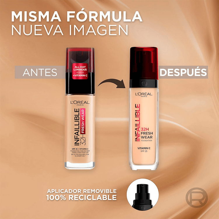 Infallible Freshwear 32H - Base de maquillaje líquida, piel luminosa y larga duración