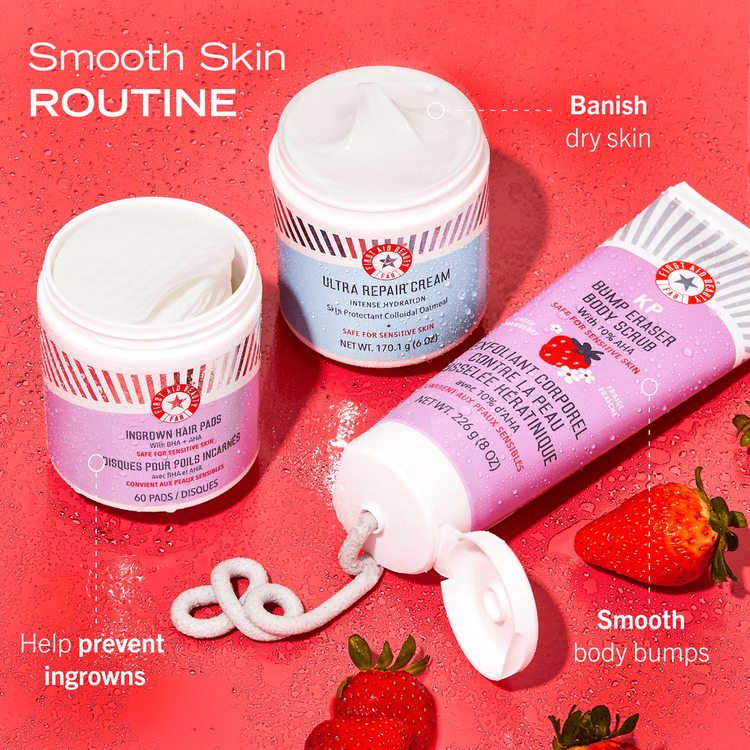 KP Bump Eraser Body Scrub Fresh Strawberry Exfoliante corporal, tamaño para viaje