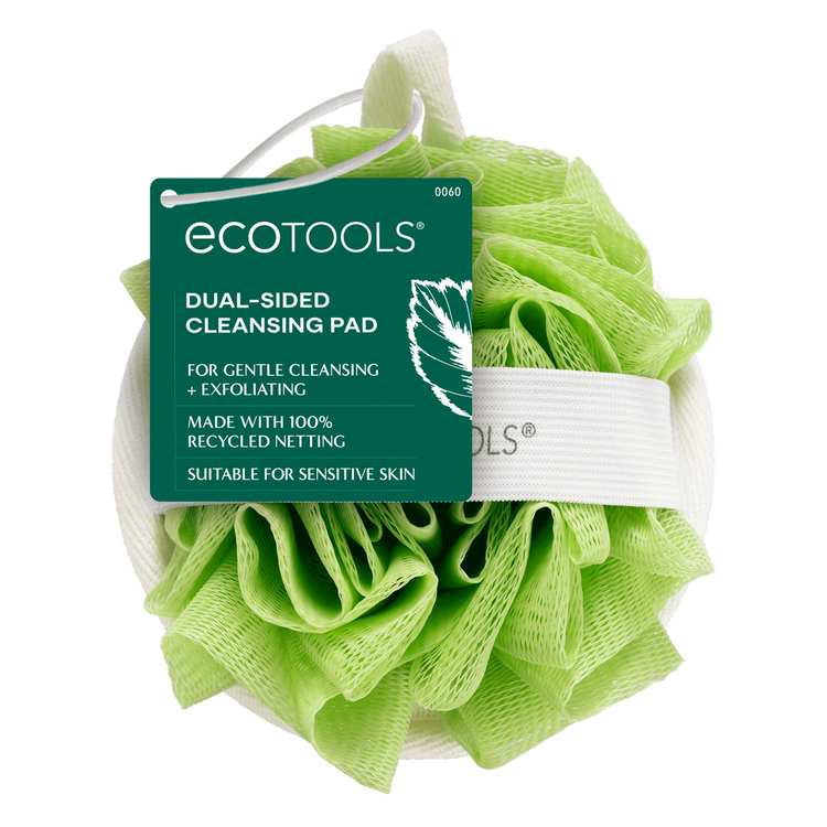 Ecotools Dual Sided Cleansing Pad Green - Esponja duo, para ducha
