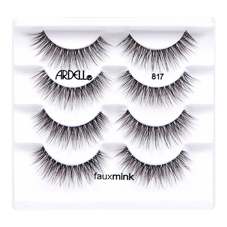 Faux Mink #817 False Eyelash Multipack Pestañas postizas multipack x4 lujosas y ligeras con banda invisible.