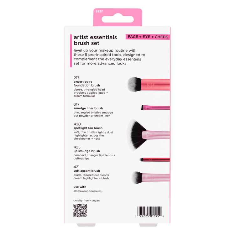 Artist Essentials - Set de brochas, con cortes innovadores y diseño multifunción