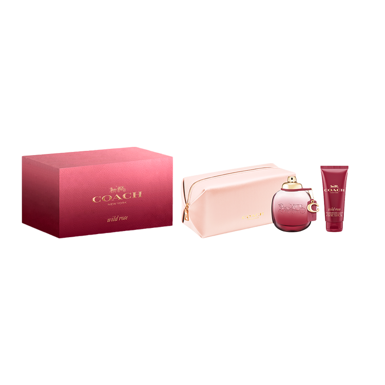 Wild Rose - Set de regalo, Eau de Parfum 90 ml + Body Lotion + Pouch