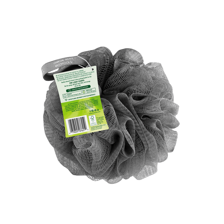 Eco Tools Charcoal Ecopouf - Esponja de carbón activado, para uso en ducha