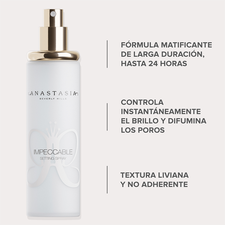 Impeccable Blurring Matte Setting Spray Fijador de maquillaje con avabado mate difuminante