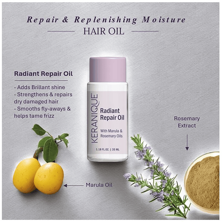 Radiant Aceite reparador promueve crecimiento capilar