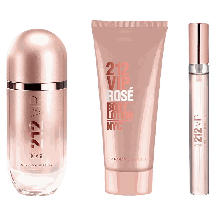 212 VIP Rosé - Set de regalo, eau de parfum 80 ml + loción corporal 100 ml + eau de parfum 10 ml