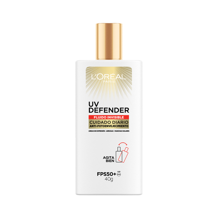 L'Oreal Paris UV Defender - Protector solar, reduce arrugas y manchas solares