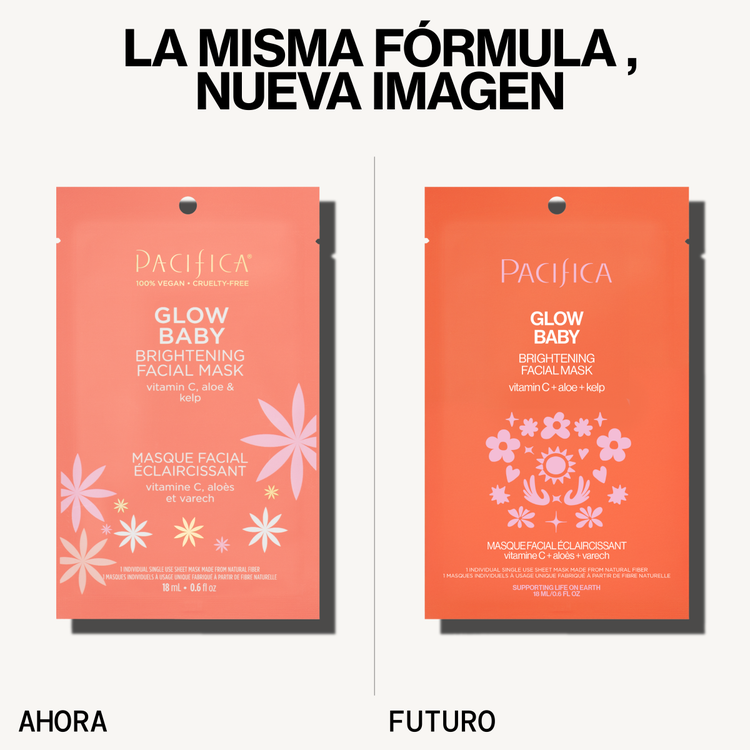 Glow Baby Vitamin C Brightening Mascarilla en hoja rápida absorción
