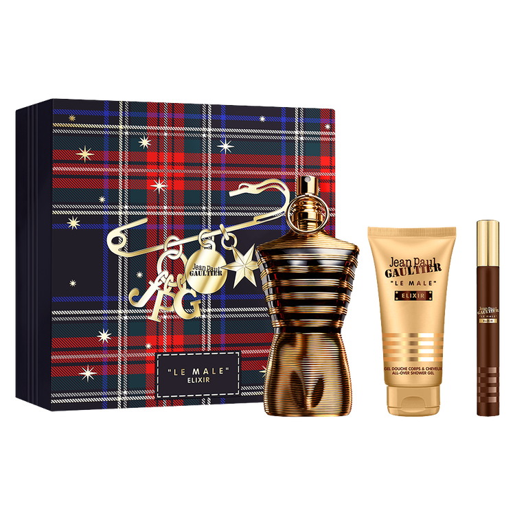 Le Male Elixir - Set de regalo, Eau de Parfum 125 ml + Gel de ducha + Mini