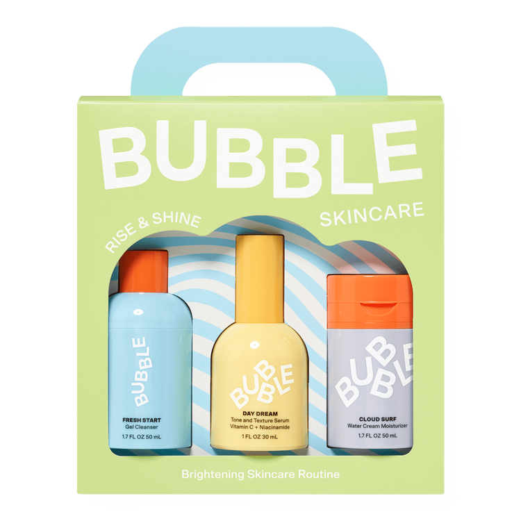 Rise and Shine Brightening - Set de regalo, gel limpiador + suero con vitamina c + crema hidratante