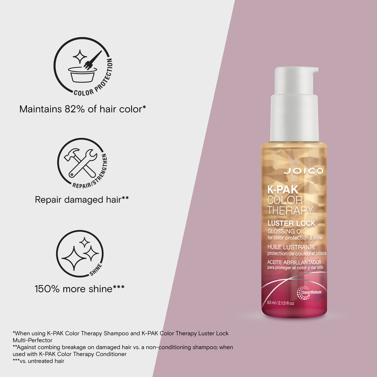 K-PAK Color Therapy Luster Lock Tratamiento reparador ayuda a reparar el cabello