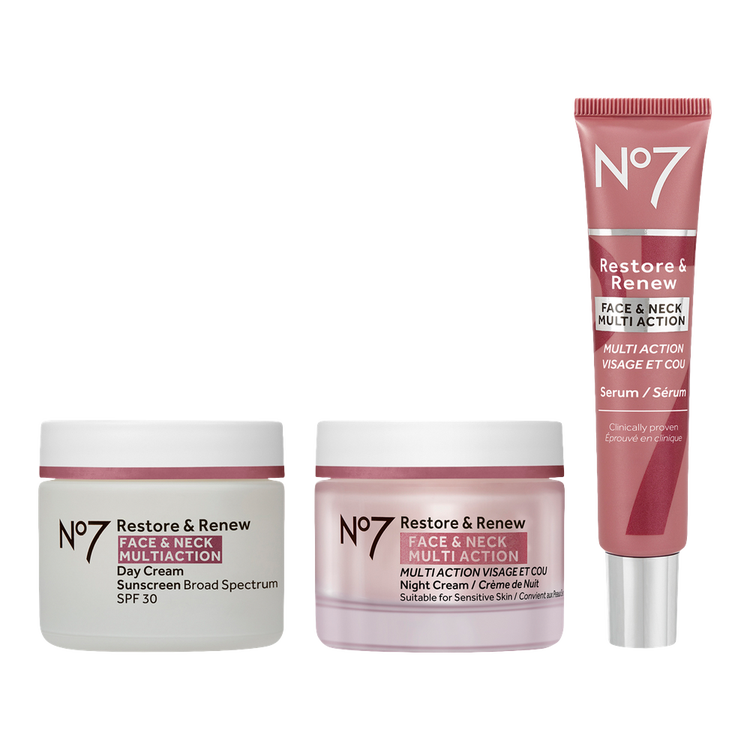 Restore & Renew Multi Action - Kit anti envejecimiento, para cara y cuello