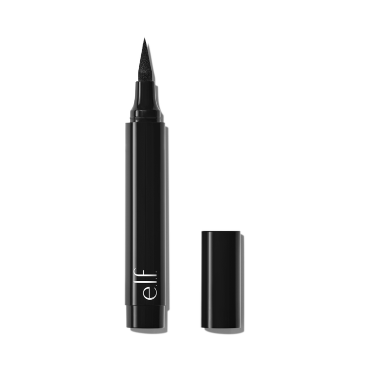 e.l.f. Wide Glide Eyeliner Pen Delineador de ojos de punta de fieltro negro intenso.