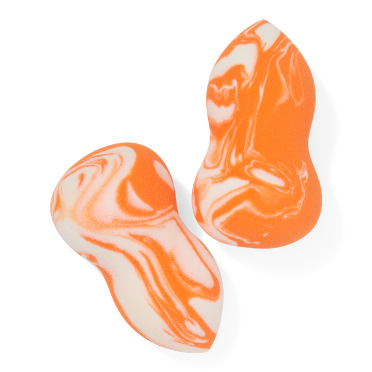 Mini Marbled Hourglass Blender Sponge Duo Esponjas para maquillaje aplicación precisa y difuminado profesional