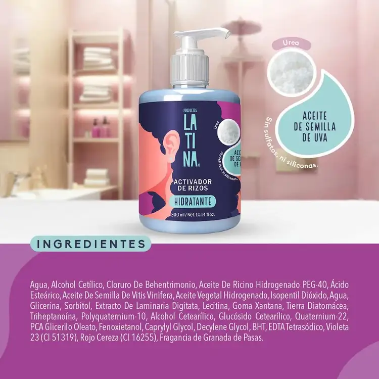 Crema para peinar, activa rizos