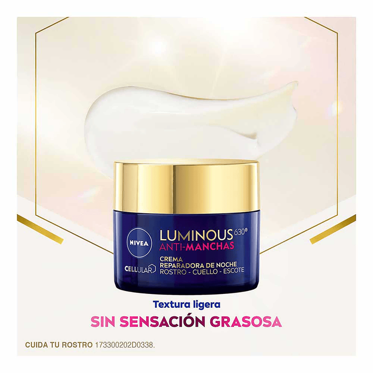 Luminous 630 Crema de Noche Antimanchas reduce hasta 81% manchas