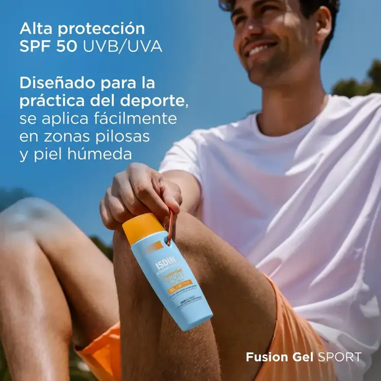Fusion Gel Sport - Protector solar, resistente al sudor y muy resistente al agua