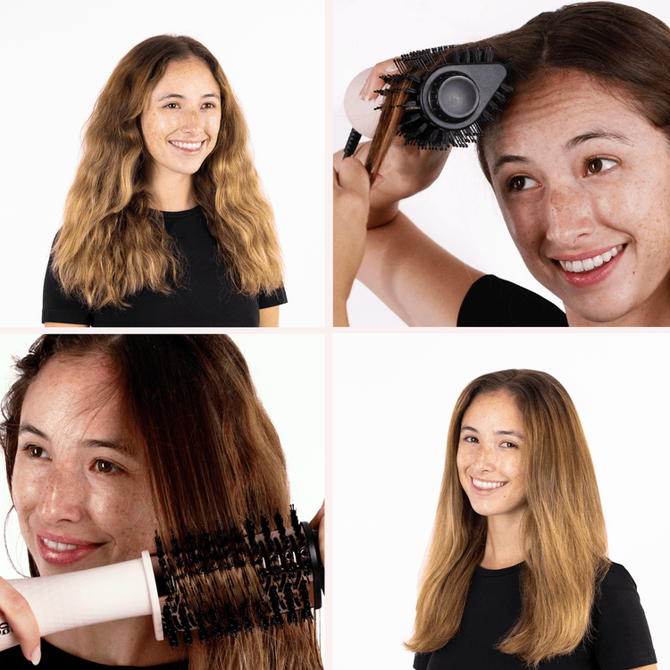 Le Volume Elevé 2-in-1 Titanium Secador y cepillo volumizador volumen y secado rápido