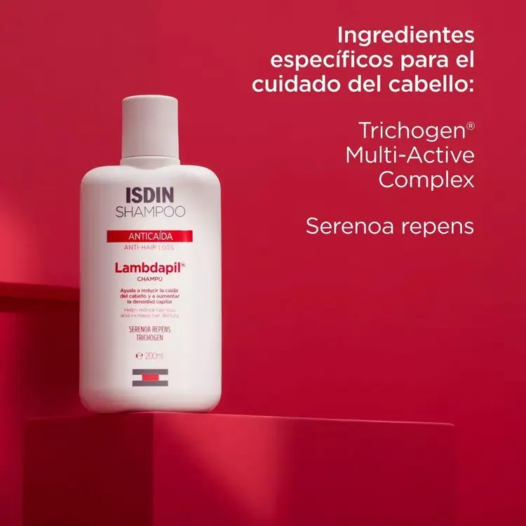 Lambdapil - Shampoo capilar anticaída, efecto revitalizante y fortalecedor del cabello