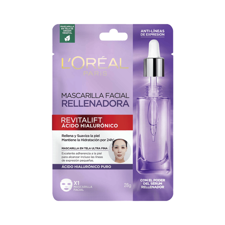 L'Oreal Paris Revitalift Acido Hialuronico Mascarilla 1P Crema facial reduce líneas de expresión