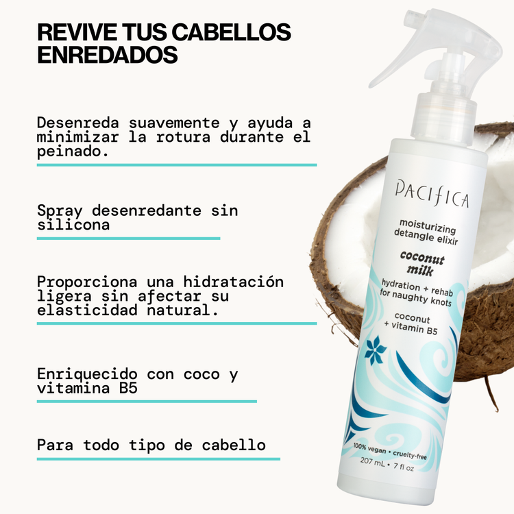 Coconut Milk Detangler Elixir - Spray desenredante, acondiciona el cabello