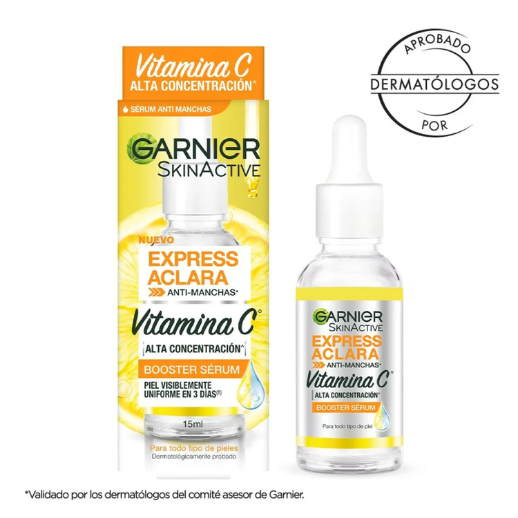 Skin Active - Suero facial, vitamina C alta concentración