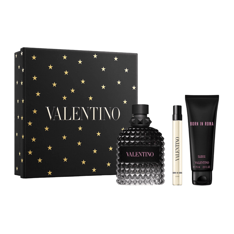Born in Roma Uomo - Set de regalo, Eau de Toilette 100ml + Gel de ducha 75ml + Mini Spray 15 ml
