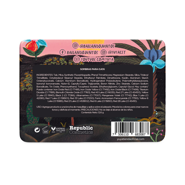 Paleta de sombras de larga duración