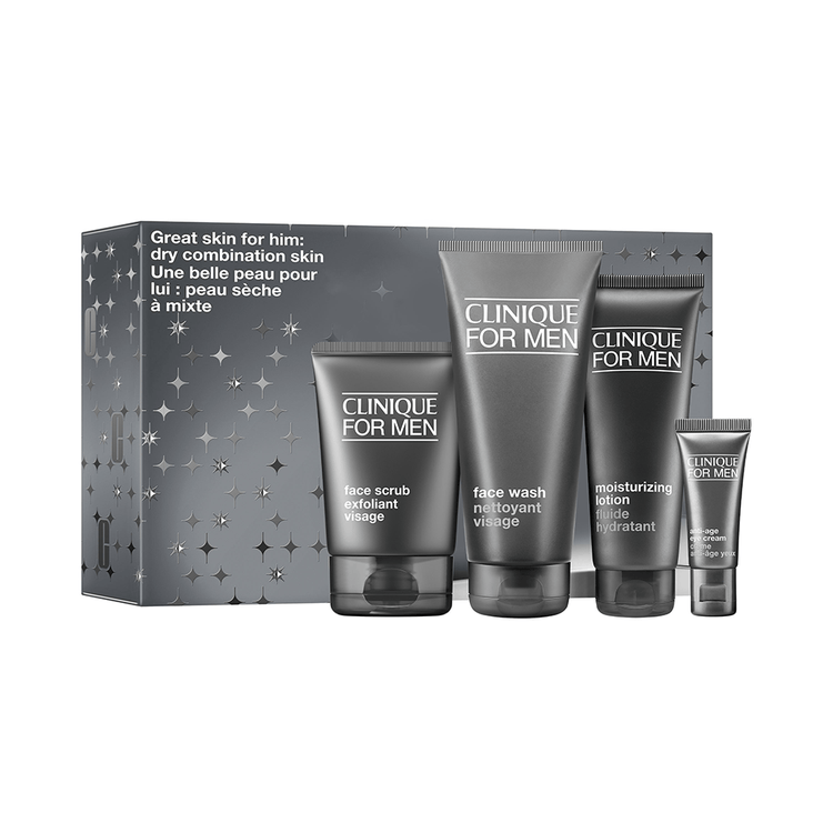 For Men - Set de regalo, exfoliante, hidratante, limpiador facial y crema de ojos