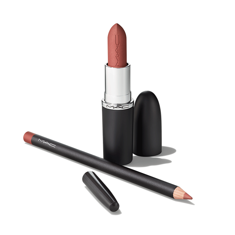 Topsy - Teddy Lip Kit, set de labios nude lápiz labial M·A·C ximal Silky Matte y lápiz labial en Velvet Teddy