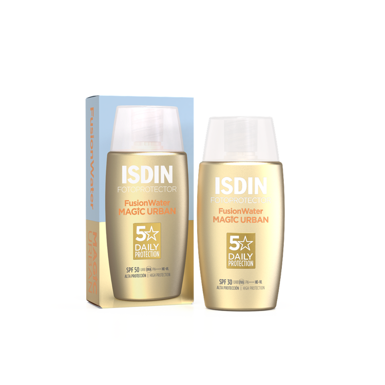 Fusion Water Magic Protector solar facial control de brillo