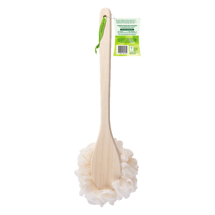 Eco Tools Ecopoufâ® - Cepillo de ducha, con mango largo y reciclado