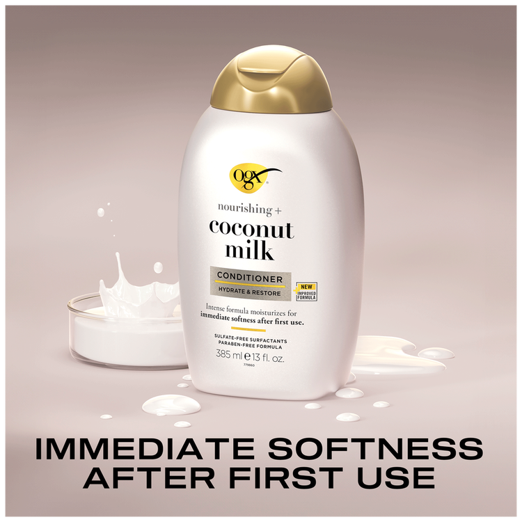 OGX Nourishing Coconut Milk - Acondicionador, con leche de coco