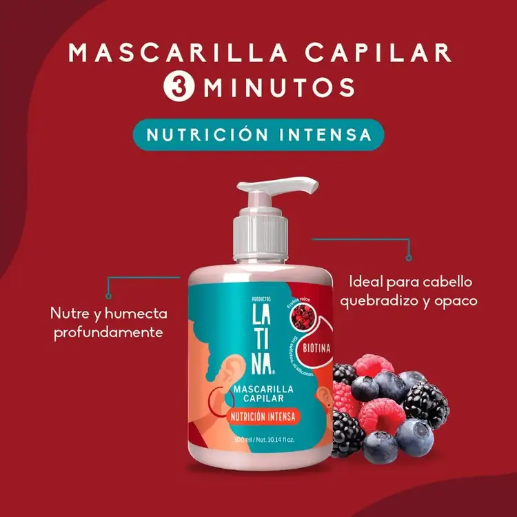 Mascarilla capilar, nutritición intensa