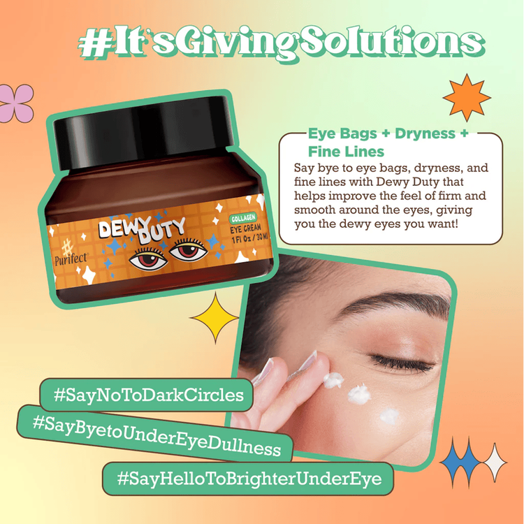 Eye Cream Dewy Duty Collagen Crema de ojos colágeno mejora visiblemente las ojeras