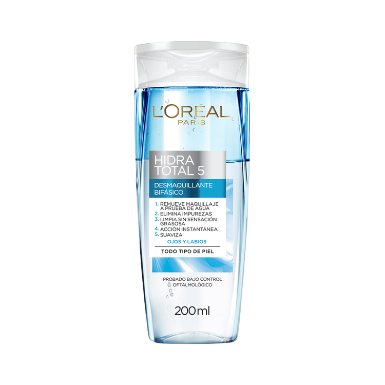 L'Oreal Paris Ht5 Bifasico Agua micelar remueve maquillaje a prueba de agua