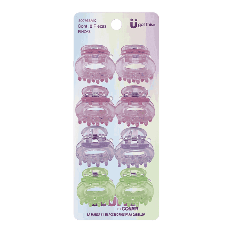 Scunci - Pinzas pequeñas en diferentes colores translucidos