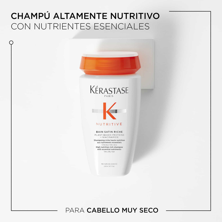 Nutritive - Shampoo nutritivo, limpia y restaura el grosor y brillo del cabello
