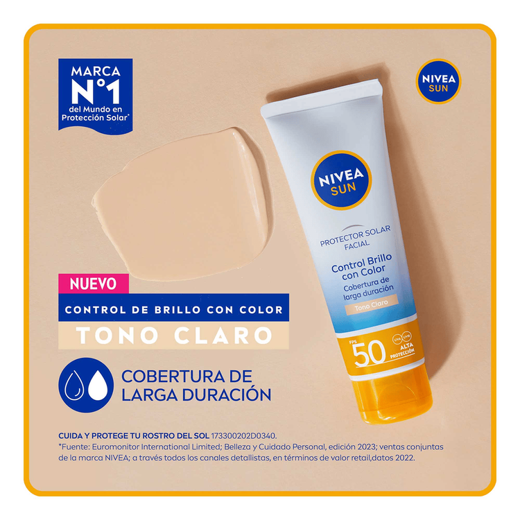 Control Brillo Protector Solar Facial protección solar alta facial