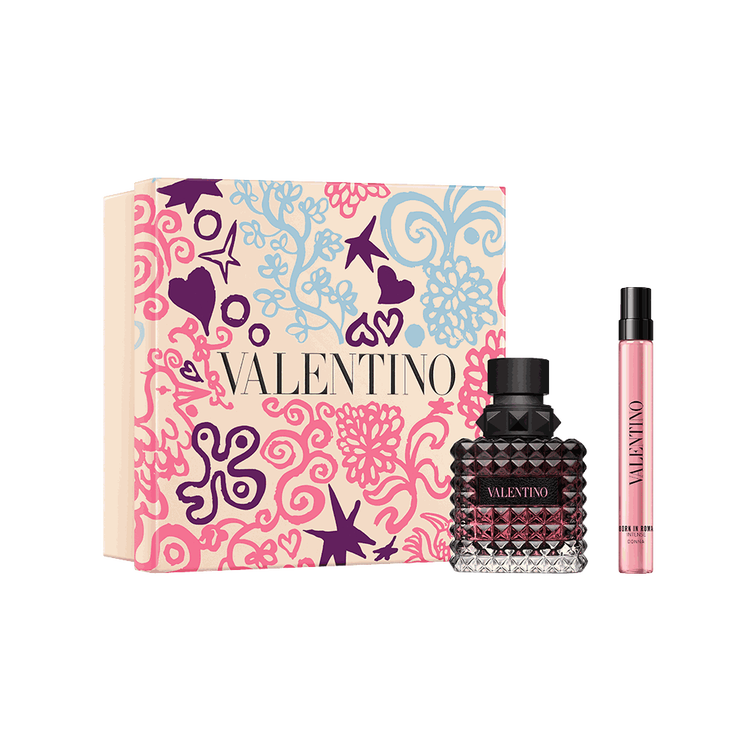 Born in Roma Donna - Set de regalo, Eau de Parfum Intense 50ml + 10 ml diseñada para ella